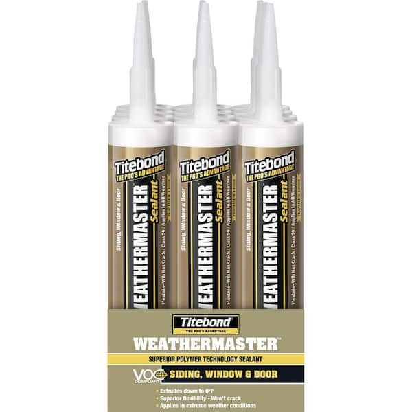 Titebond 9.5 oz. Black WeatherMaster Exterior Sealant (12-Pack)
