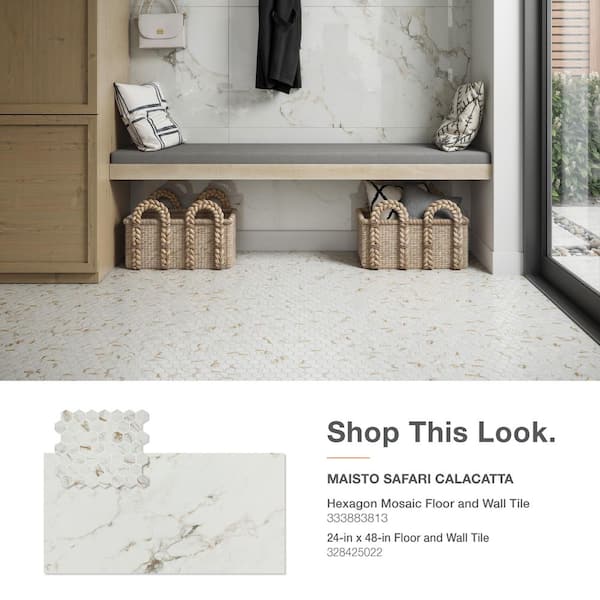 Daltile Maisto Safari Calacatta 10 in. x 12 in. Matte Ceramic