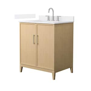 Elan 30 in. W x 22 in. D x 35 in. H Single Bath Vanity in White Oak with White Quartz Top