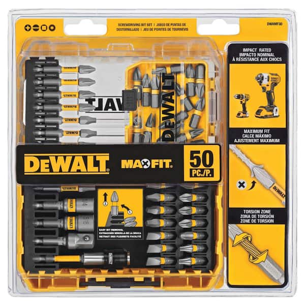 DEWALT MAXFIT Screwdriving Drill Bit Set (50-Piece) DWAMF50 - The Home Depot