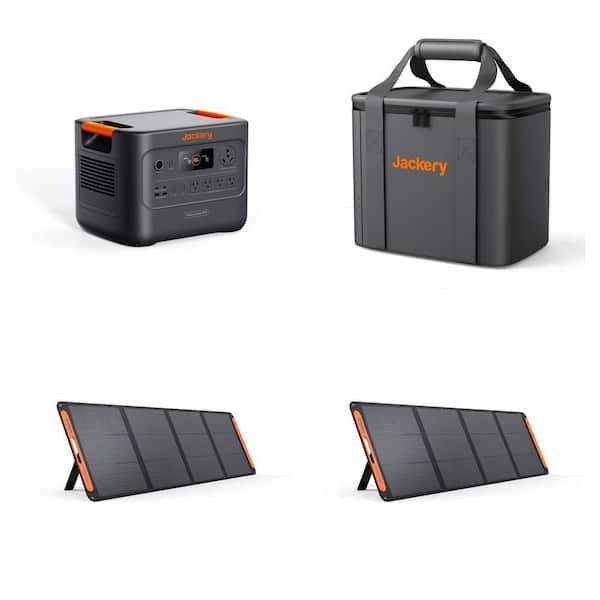Explorer 3000 V2 Power Station, Large Carrying Bag, and Solar Saga 200-Watt Solar Panel (2-Count) Combo