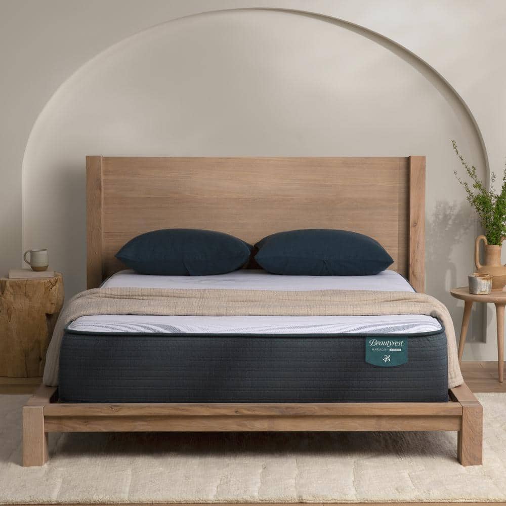 Beautyrest Harmony Hybrid Driftwood Bay King Firm 12 in. Standard Profile Mattress Set