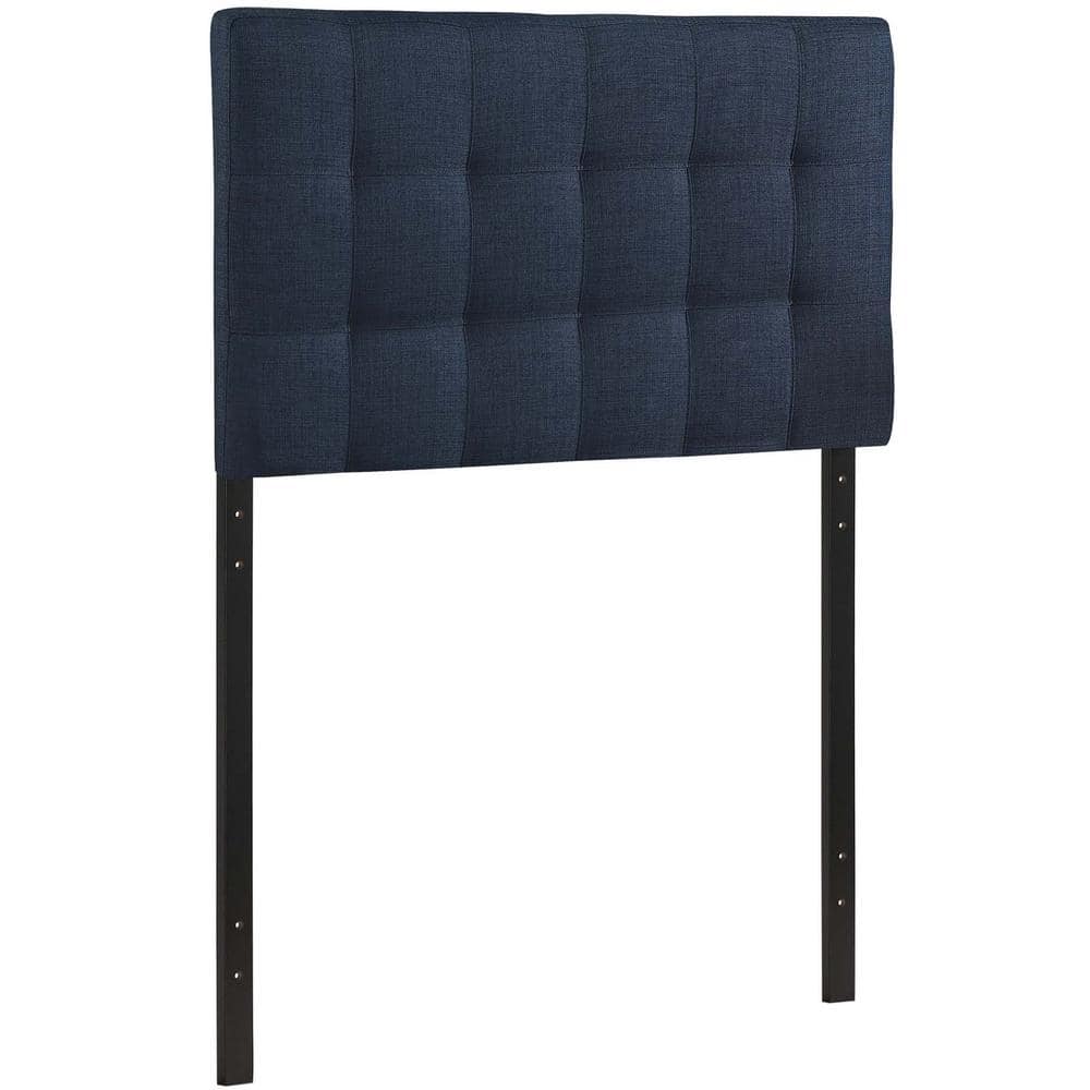 MODWAY Lily Navy Twin Upholstered Fabric Headboard MOD5148NAV The