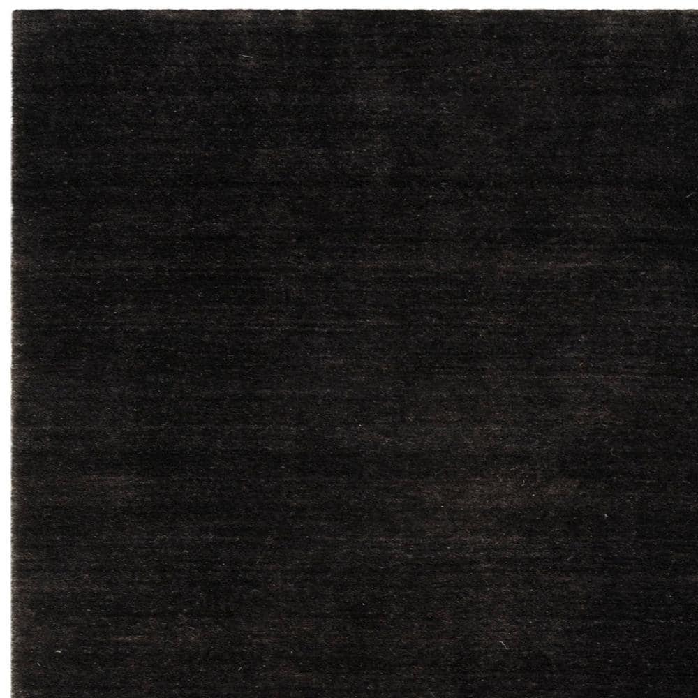 Handmade Black Wool 6' x 6' Tufted Square Area Rug