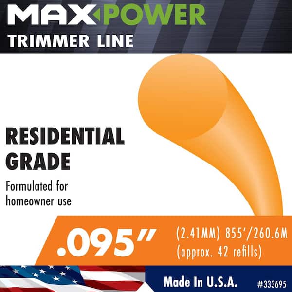 MaxPower 0.095 in. Dia 855 ft L Round Trimmer Line 333695
