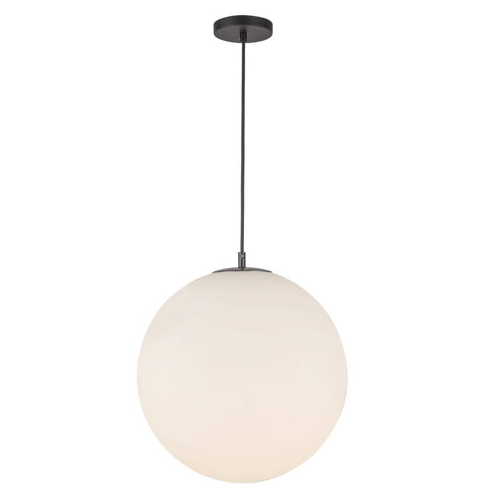 Marco 16-in 1 Light 60-Watt Black/Opal Glass Pendant Light price history on PriceWatchPro