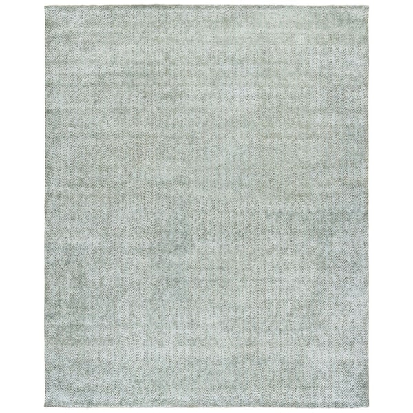 Glamour 9 ft. x 12 ft. Green/Ivory Geometric Area Rug