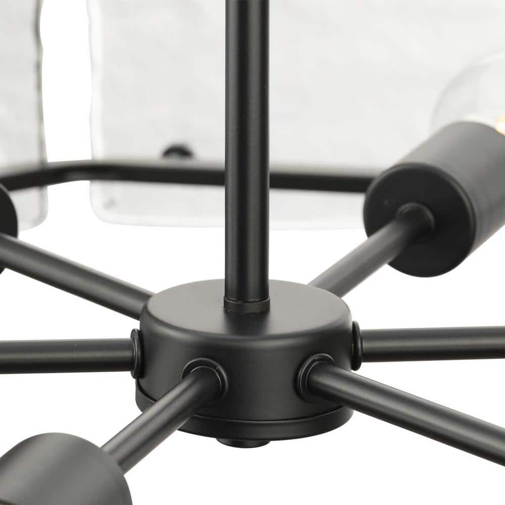 Rivera Black Steel 6-Light Round Chandelier
