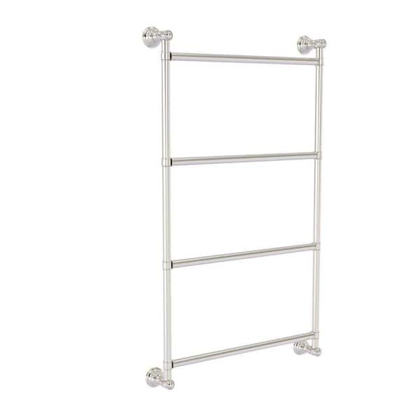 Allied Brass Carolina 24 in. 4-Tier Ladder Towel Bar in Satin Nickel