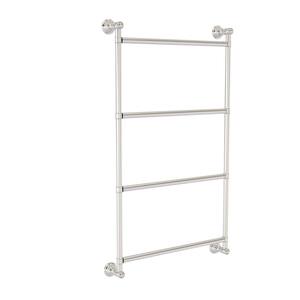 Carolina Collection 4 Tier 36 in. Ladder Towel Bar in Satin Nickel