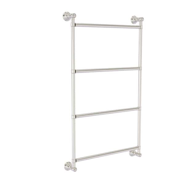 Allied Brass Carolina Collection 4-Tier 36 in. Ladder Towel Rack Bar in Satin Nickel