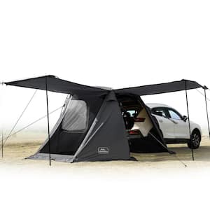 SUV Car Tent, Tailgate Shade Awning Tent for Camping, Vehicle Camping Tents Outdoor Travel (Black)