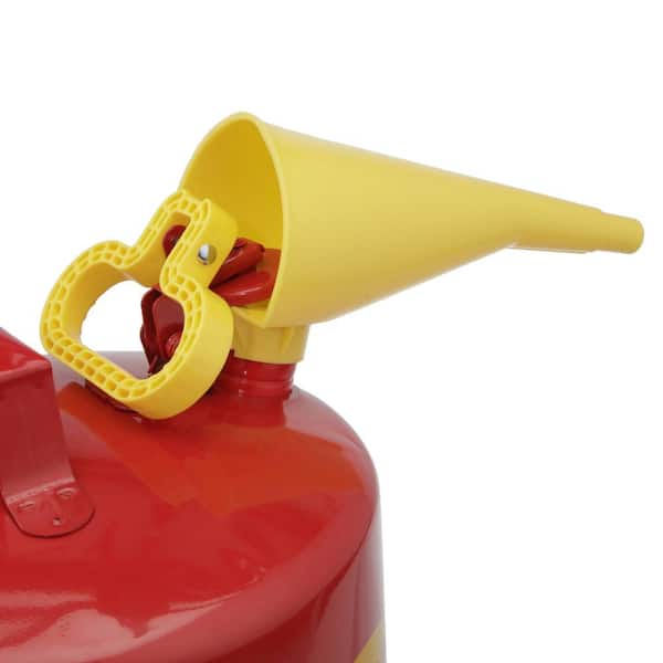 Red Galvanized Steel Type I Gasoline Safety Can with Funnel - 5 Gal  Capacity UI-50-FS - The Home Depot
