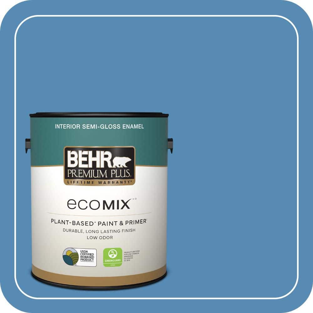 1 gal. #M520-5 Alpha Blue Semi-Gloss Enamel EcoMix Plant-Based Interior Paint & Primer price history on PriceWatchPro