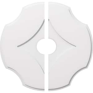 1 in. P X 9-3/4 in. C X 28 in. OD X 5 in. ID Percival Architectural Grade PVC Contemporary Ceiling Medallion, Two Piece