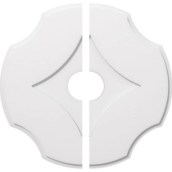 Ekena Millwork 1 in. P X 9-3/4 in. C X 28 in. OD X 5 in. ID Percival Architectural Grade PVC Contemporary Ceiling Medallion, Two Piece