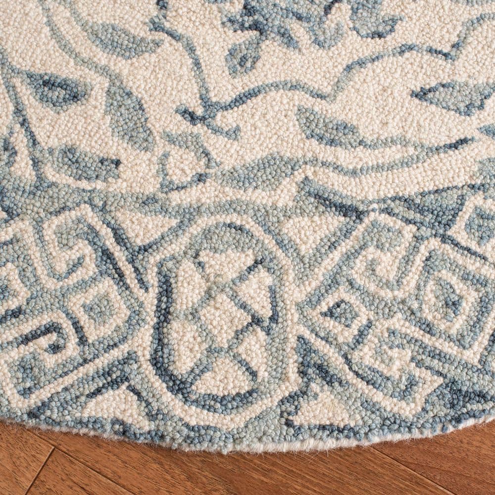 Ivory Elegance 54" Hand-Tufted Round Wool Area Rug
