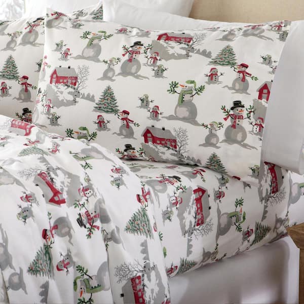 FRESHFOLDS 3-Piece Multi-Colored 100% Turkish Cotton Twin Premium Flannel Sheet Set