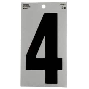 5 in. Mylar Reflective Self-Adhesive Number 4
