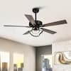 Parrot Uncle 52 in. LED Matte Black Ceiling Fan w/ Remote