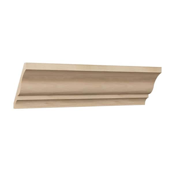 Ekena Millwork WM48 0.56 in. D x 4.25 in. W x 96 in. L Wood (White Oak) Crown Moulding