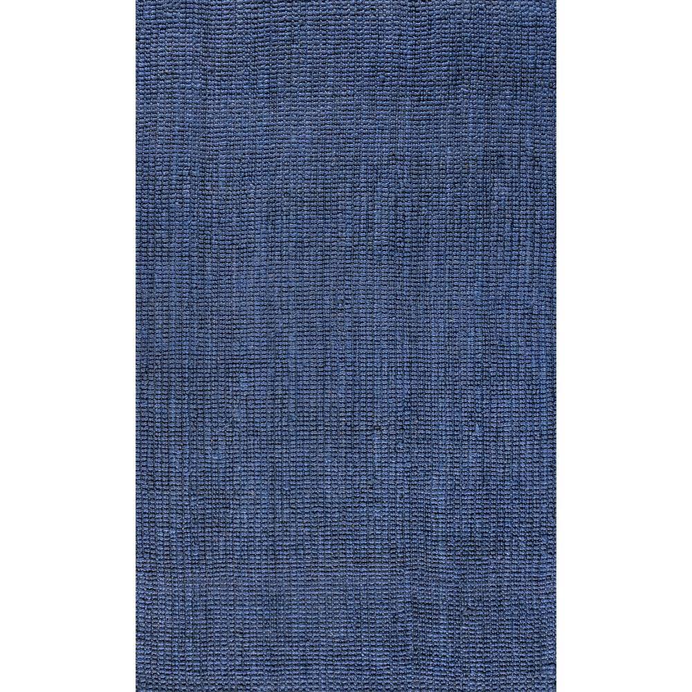 Handwoven Coastal Blue Jute 4' x 6' Indoor Area Rug