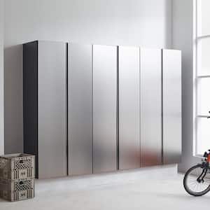 96 in. W x 72 in. H x 20 in. D Nova Series Wood Wall Mounted Garage Storage System in Metallic Grey