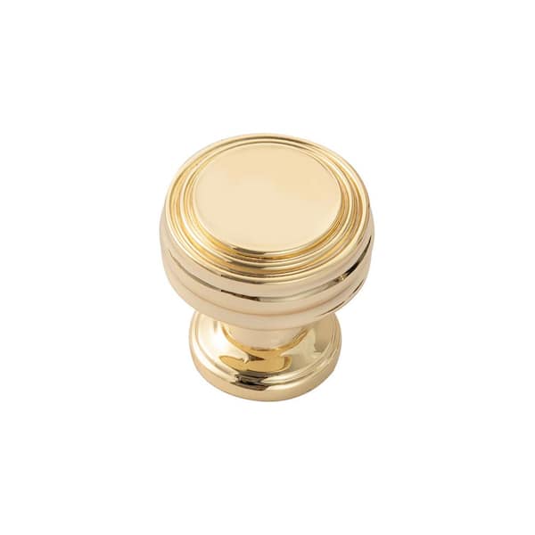 Utopia Alley 1.19 in. (30.3 mm.) Diameter 0 in. Center Polished Gold Zinc Drawer Pull