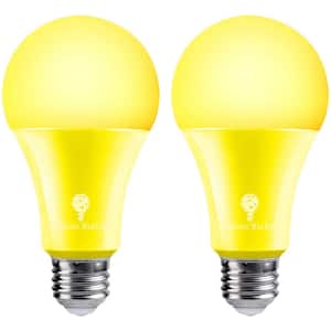 120-Watt Equivalent A21 Decorative Indoor/Outdoor LED Light Bulb in Yellow (2-Pack)
