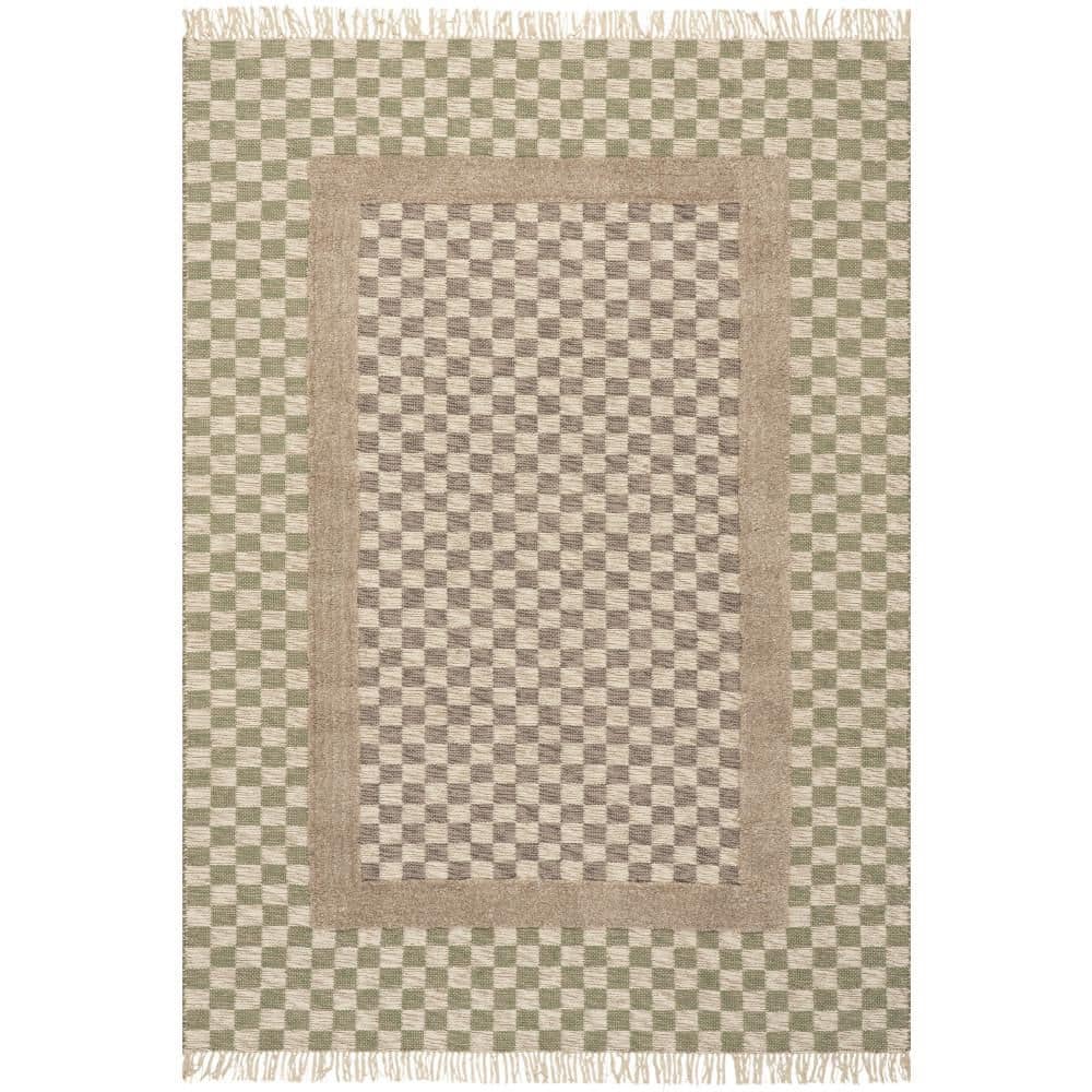 Carmeon Hamilton x Rugs Memphis Modern Checkered Hand Woven Green/Grey 8 ft. x 10 ft. Indoor Area Rug price history on PriceWatchPro