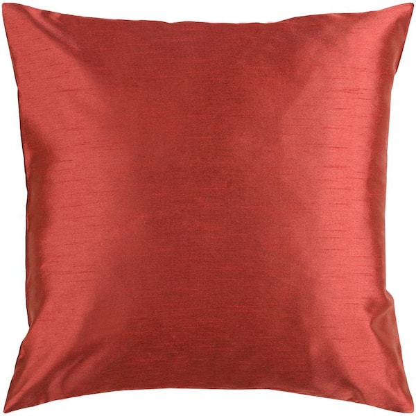 Livabliss Visoko Rust Solid Polyester 22 in. x 22 in. Throw Pillow