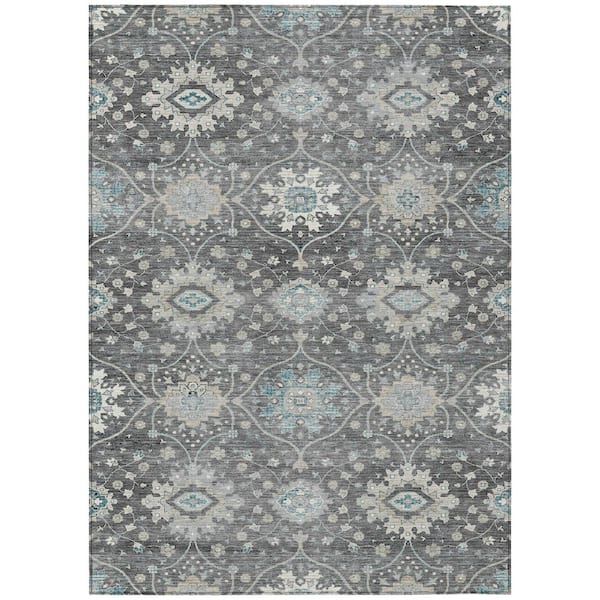 Chantille Machine Washable Indoor/Outdoor Abstract ACN3100 Gray 9 ft. x 12 ft. Area Rug