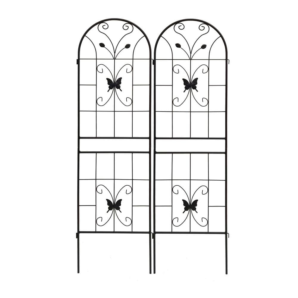 2-Piece Black Metal Garden Trellis 19.7 x 71 in. Rustproof Trellis for Climbing Plants Outdoor Rustproof Plant Support price history on PriceWatchPro