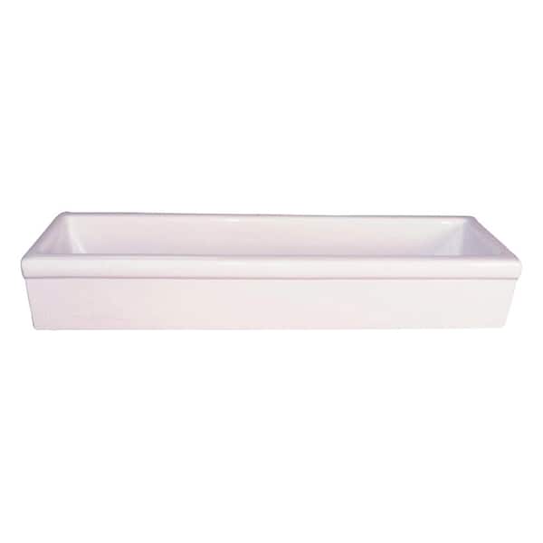 Barclay Products Trough Vessel Sink in White