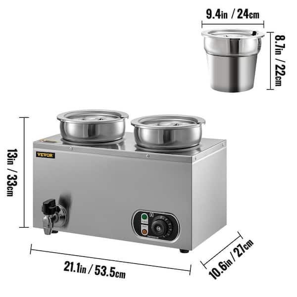 VEVOR Commercial Food Warmer 9.5 qt. Electric Soup Warmers Grade