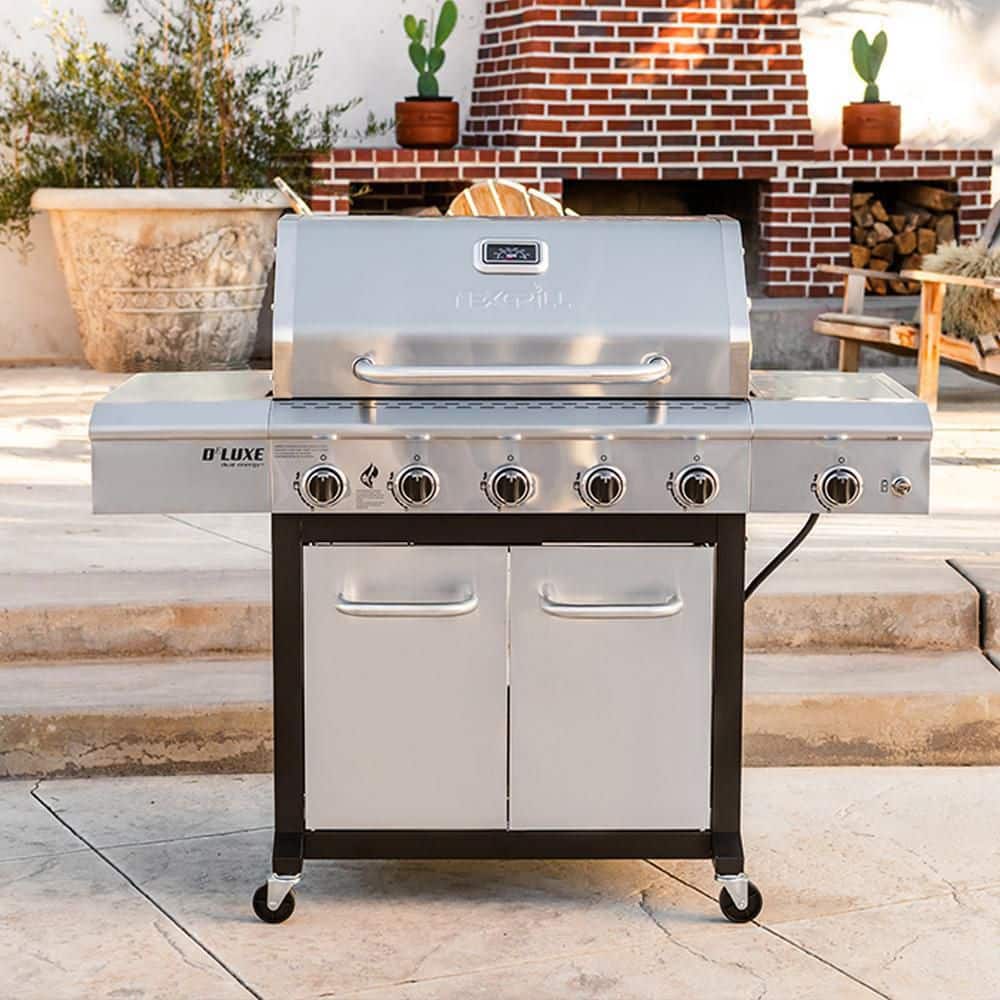 Nexgrill Stainless Steel 5-Burner Propane Grill with Side Burner