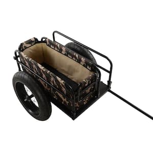 EV Bicycle Cargo and Surfboard Trailer with Camoflauge Cover
