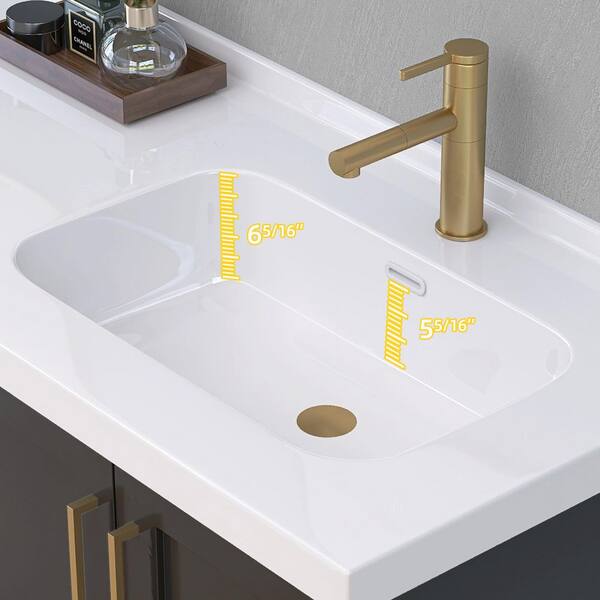 Zeafive 72 in. W x 22 in. D Solid Surface White Rectangular Double