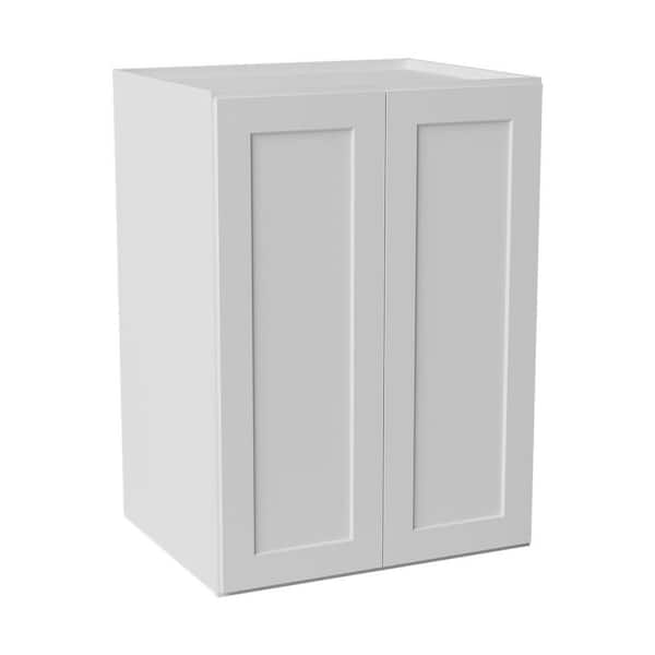30 in. W x 24 in. D x 42 in. H Ready to Assemble Solid Wood Shaker Pantry Kitchen Cabinet in White