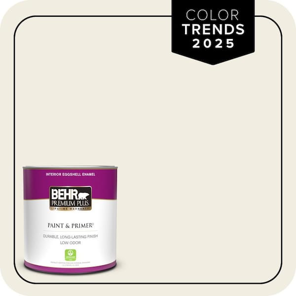 BEHR PREMIUM PLUS 1 qt. Designer Collection #DC-003 Blank Canvas Eggshell Enamel Low Odor Interior Paint & Primer