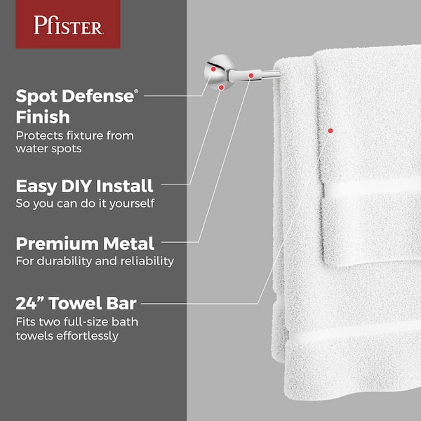 Willa 24 in. Towel Bar in Polished Chrome