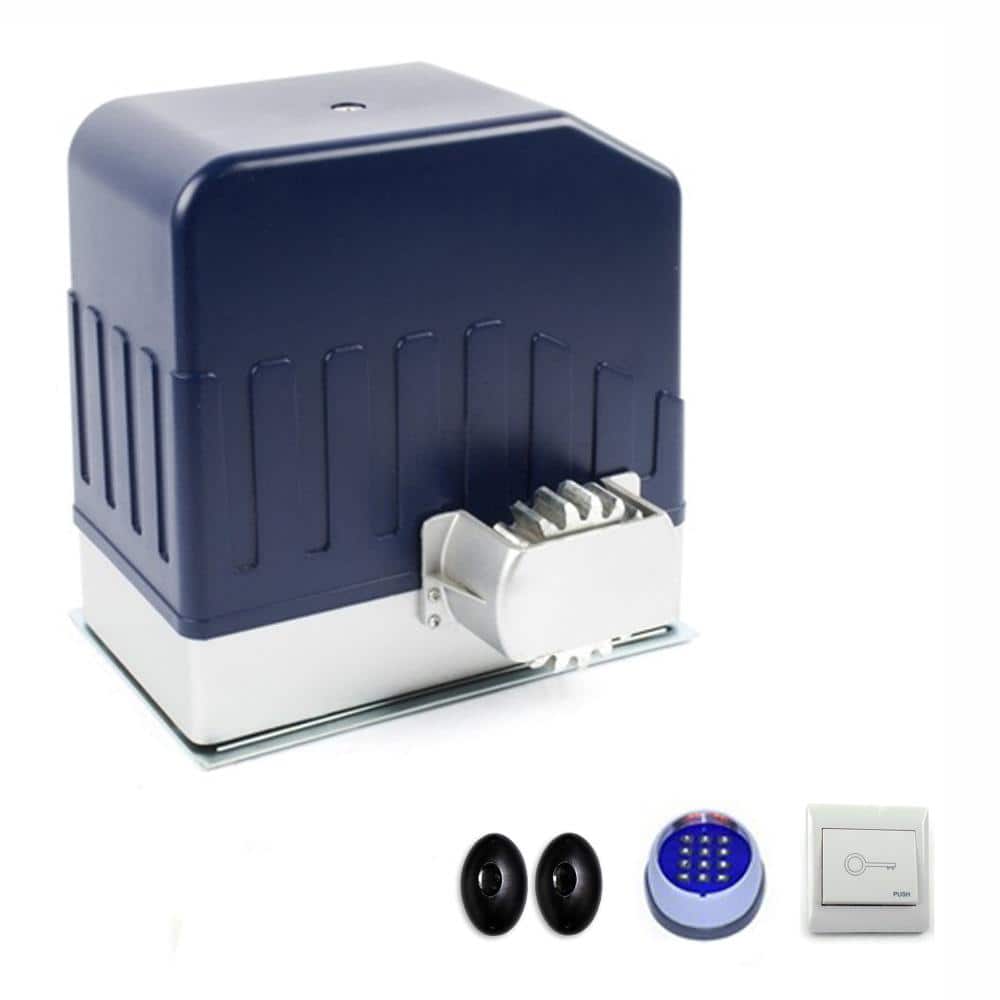 Heavy-Duty Aluminum Sliding Gate Opener Kit for 55 ft Gates