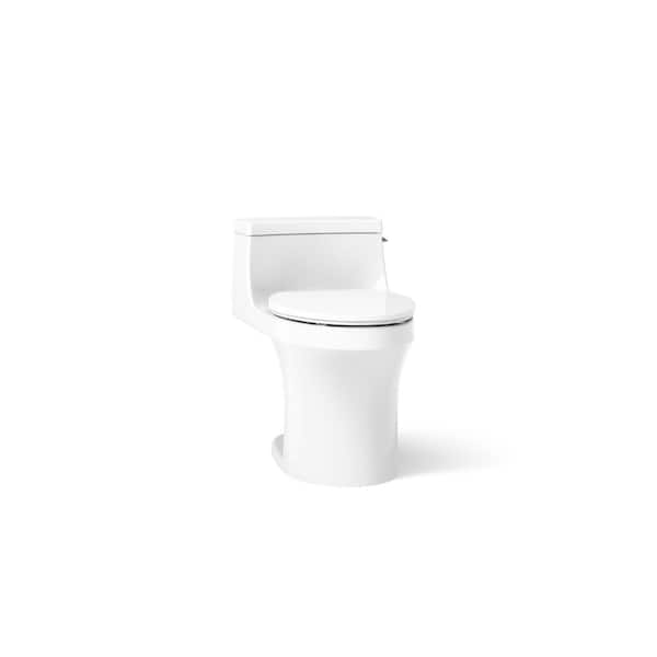 KOHLER San Souci 12 in. Rough In 1-Piece 1.28 GPF Single Flush Elongated Toilet in White Seat Included