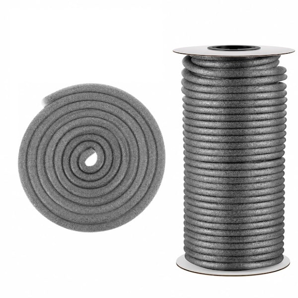 1 in x 100 ft Foam Backer Rod Concrete Crack Filler Caulk Saver Gap Joint Weather Stripping Door Seal Gray