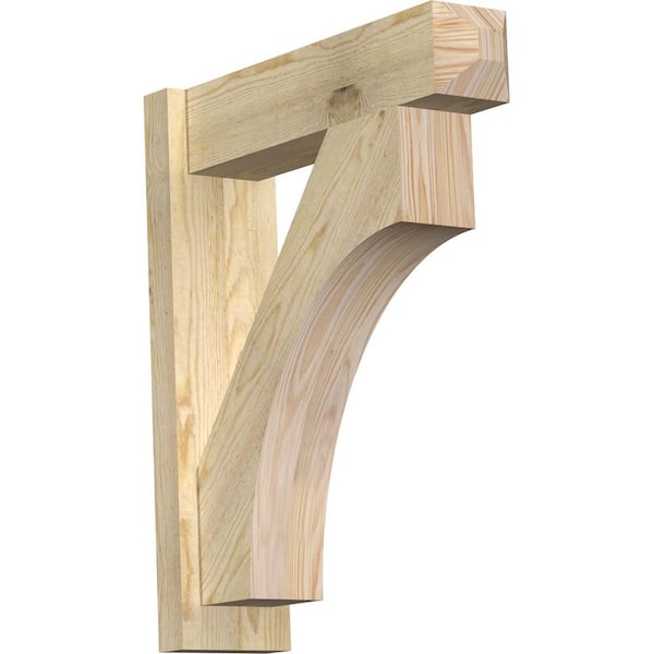 Ekena Millwork 6 in. x 26 in. x 22 in. Douglas Fir Westlake Craftsman Rough Sawn Outlooker
