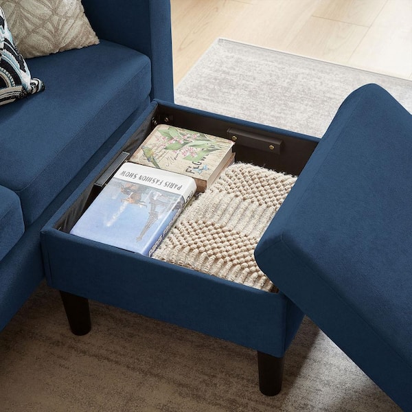 STICKON 79.14 in. W Square Arm 2-Piece Fabric L-Shaped