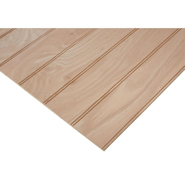 Columbia Forest Products 1/4 in. x 2 ft. x 4 ft. PureBond Red Oak 3" Beaded Plywood Project Panel (Free Custom Cut Available)