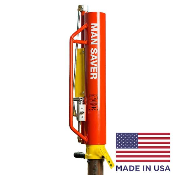 MAN SAVER Orange Steel Air Powered Fence Post Driver, 2-7/8 in. Max OD, Pneumatic Fence Tool