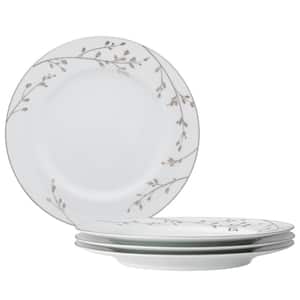 Birchwood 10.5 in. (White) Porcelain Dinner Plates, (Set of 4)