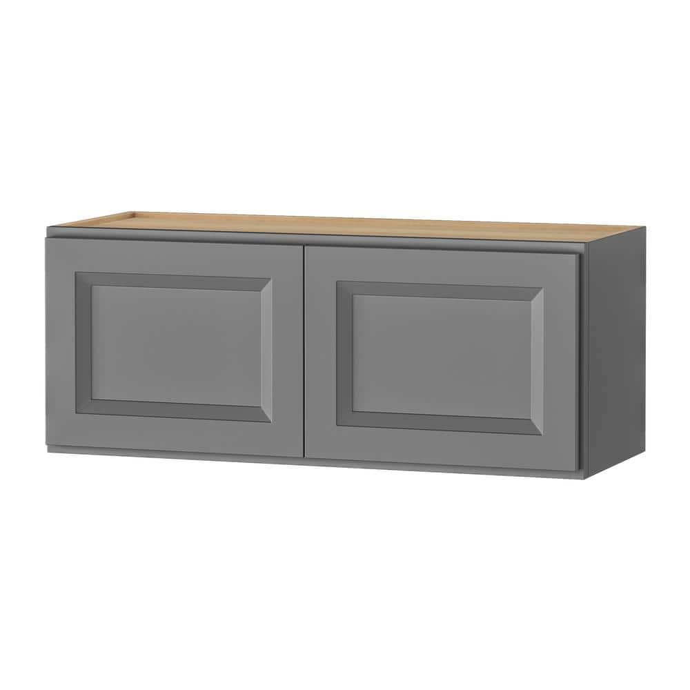 Keyport Shaker 30 in. W x 12 in. D x 12 in. H Plywood Ready To Assemble Wall Bridge Kitchen Cabinet in Charcoal price history on PriceWatchPro